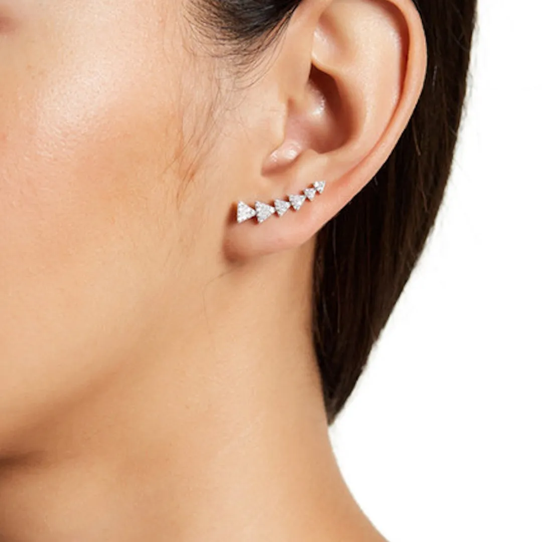 14k Gold Plated Arrow Climber Earrings