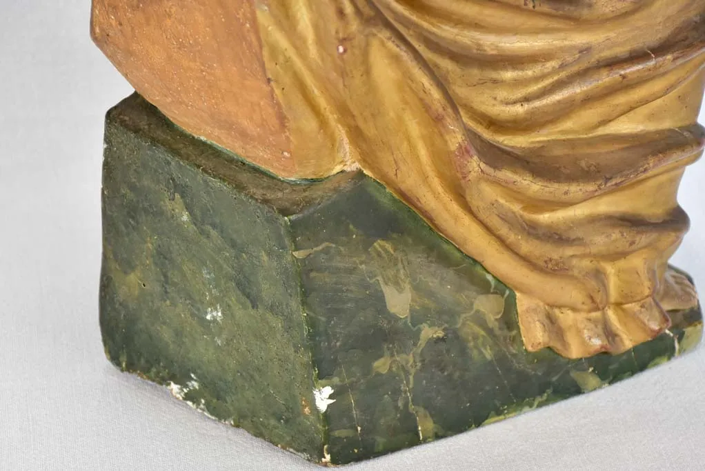 17th-century wooden statue of the Virgin Mary 22¾"