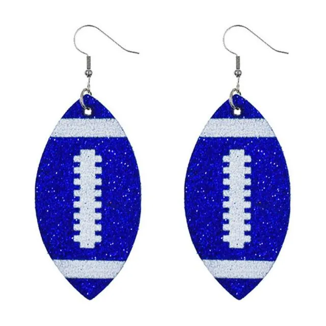 2021 New Glitter Football Earrings