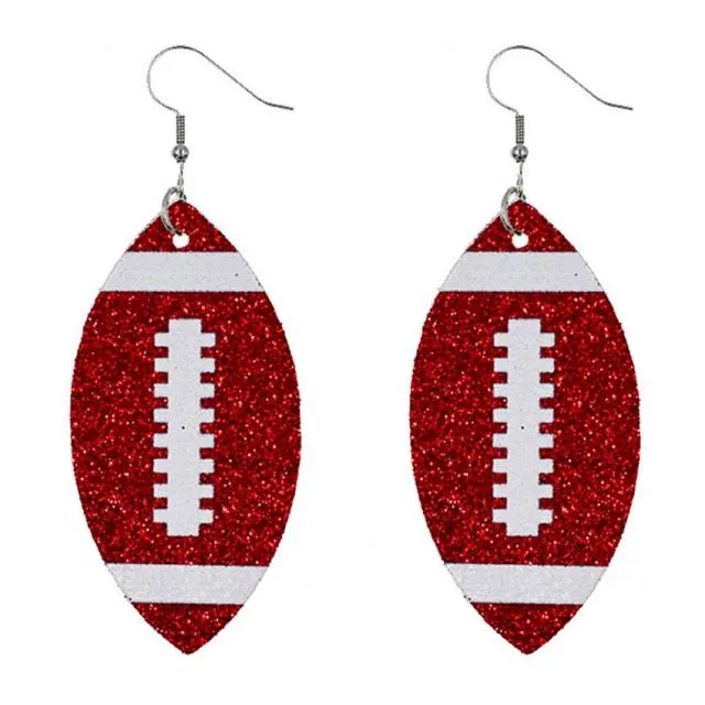 2021 New Glitter Football Earrings
