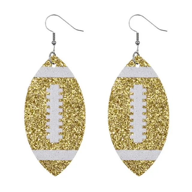 2021 New Glitter Football Earrings