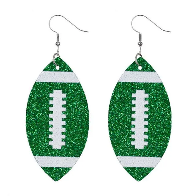 2021 New Glitter Football Earrings