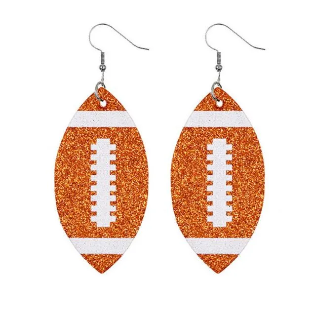 2021 New Glitter Football Earrings