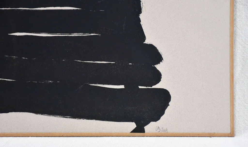 2/2 Monotype oil on paper of a chair by Caroline Beauzon 2009 19¾" x 25½"