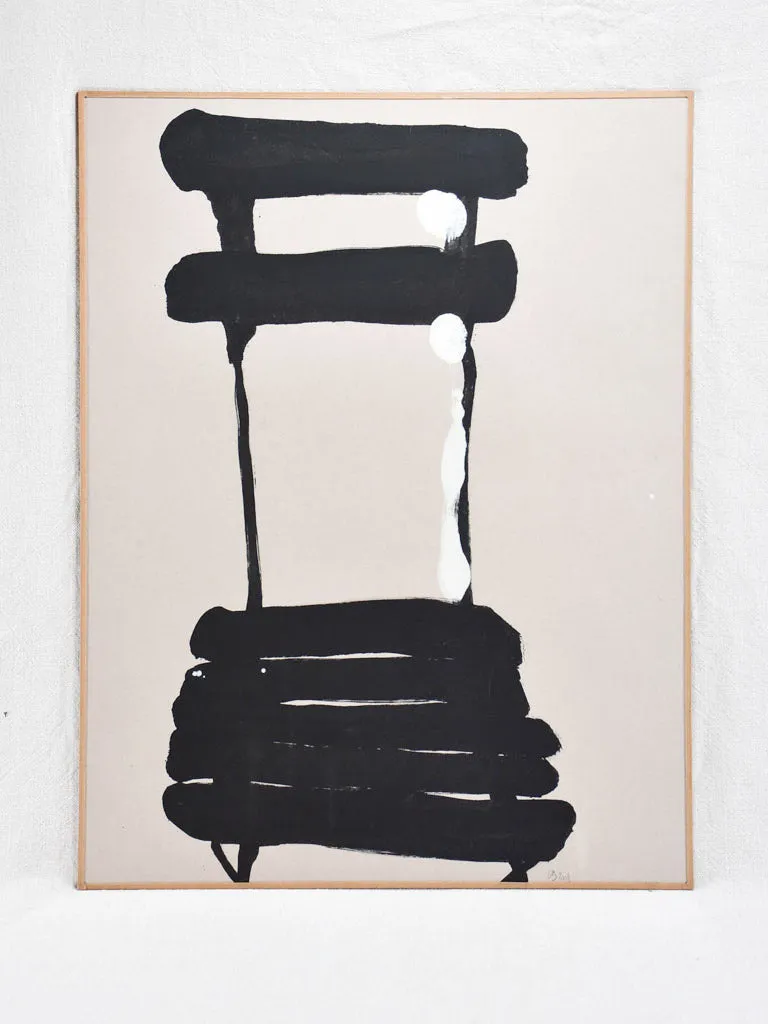 2/2 Monotype oil on paper of a chair by Caroline Beauzon 2009 19¾" x 25½"