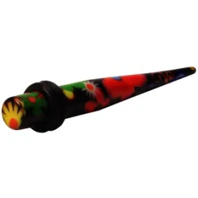 4 Gauge Flowers & Butterflies Straight Ear Taper