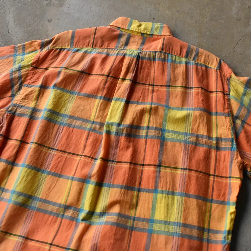 90's Ralph Lauren “BLAKE” マドラスチェック 半袖 ボタンダウンシャツ 240803 S2160