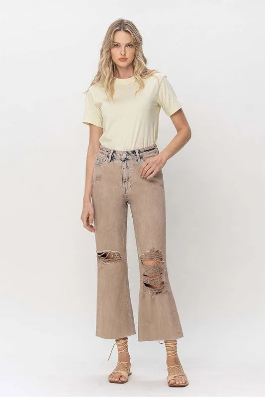 90s Vintage Flare Crop