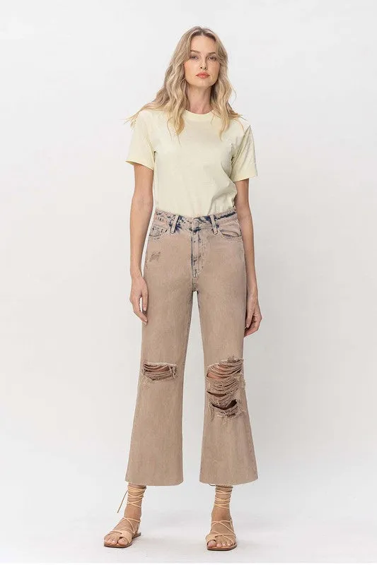 90s Vintage Flare Crop