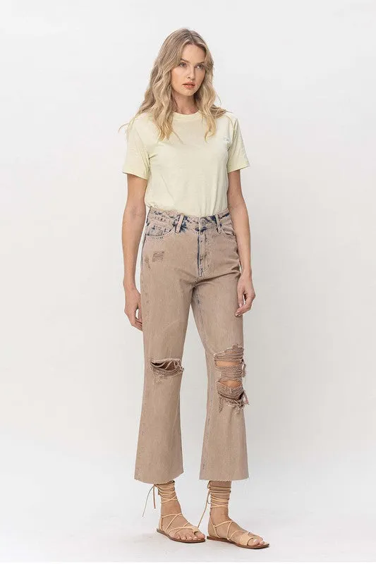 90s Vintage Flare Crop