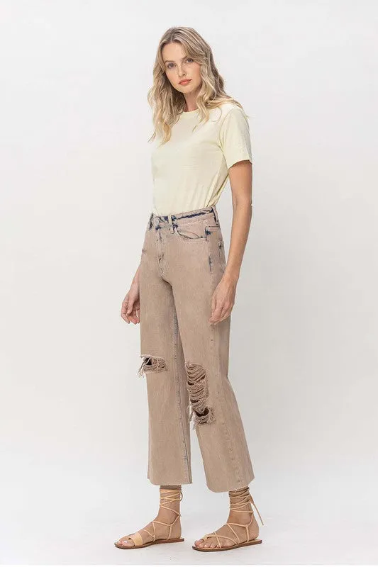 90s Vintage Flare Crop
