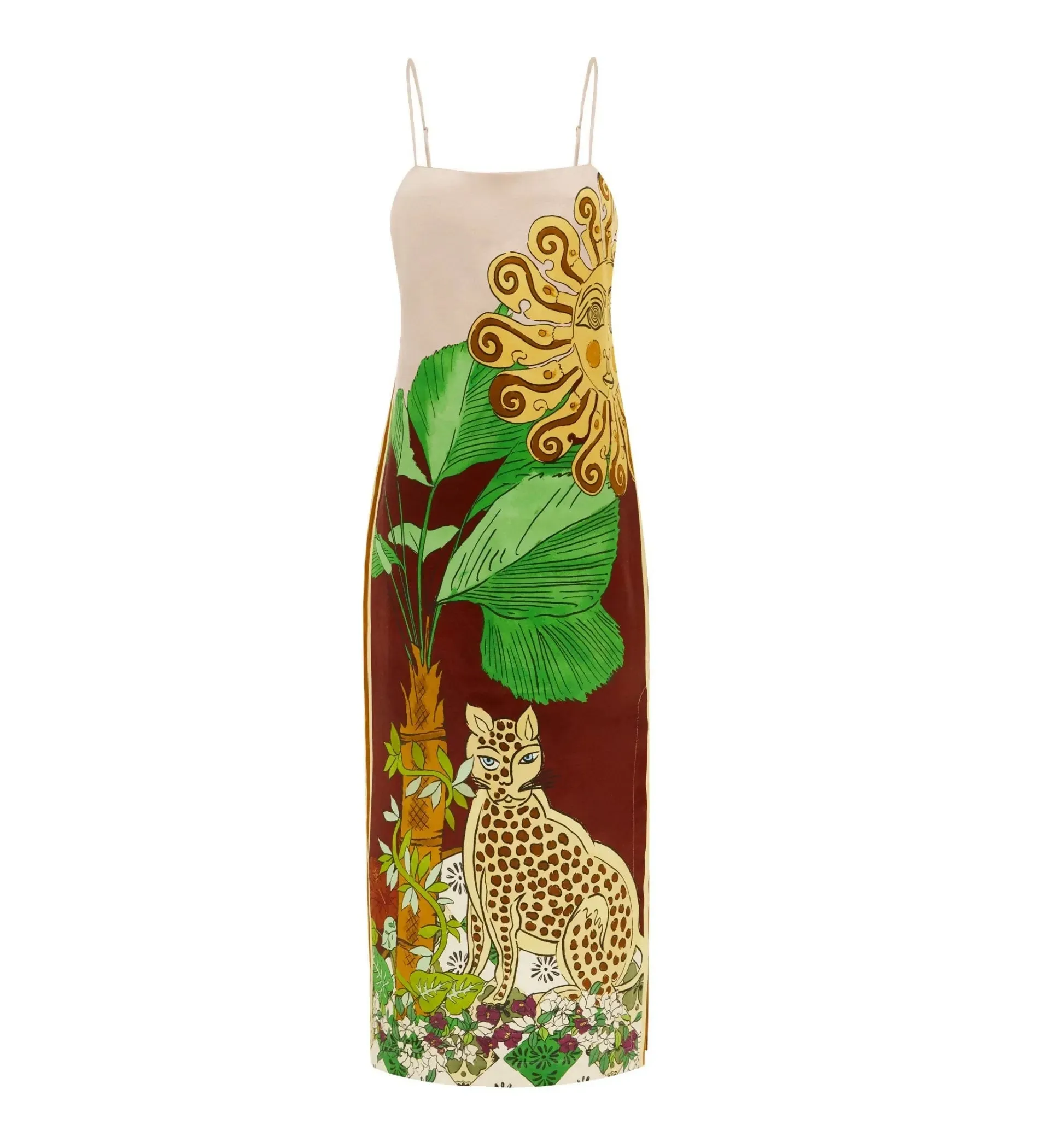Alemais Tiger Slip Dress Print Size 8