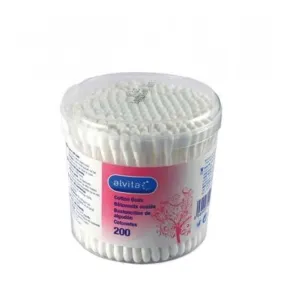 Alvita Cotton Buds Paper Stemmed 200 (T)