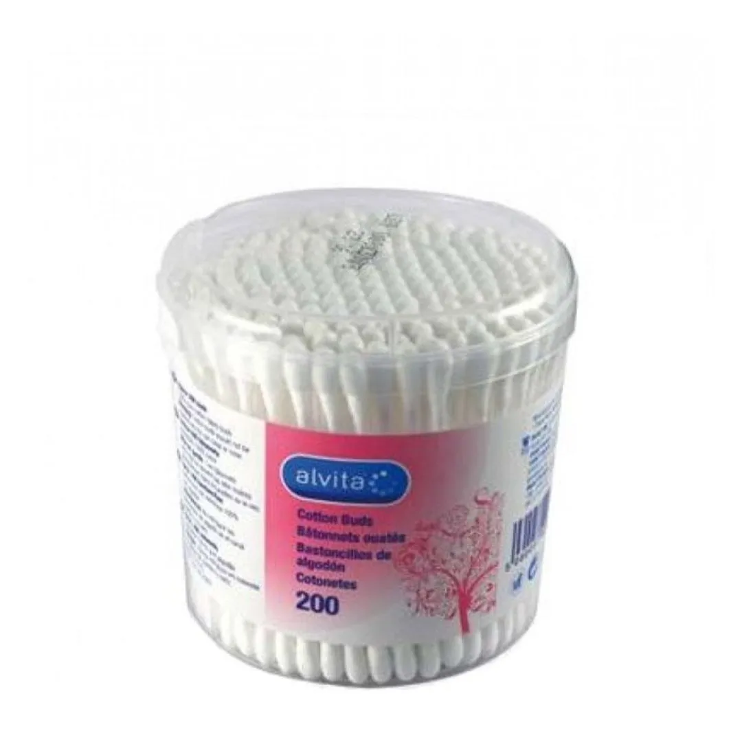 Alvita Cotton Buds Paper Stemmed 200 (T)