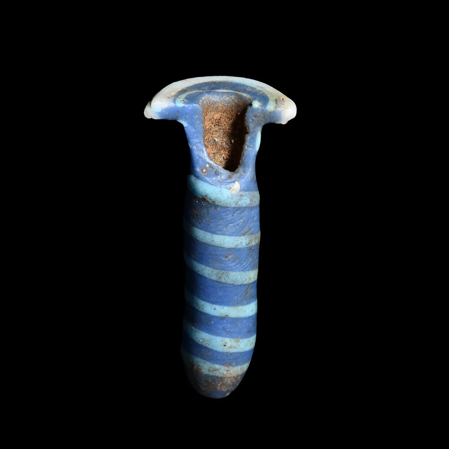 An Egyptian Glass Ear Stud, Late 18th dynasty ca. 1350 - 1295 BCE