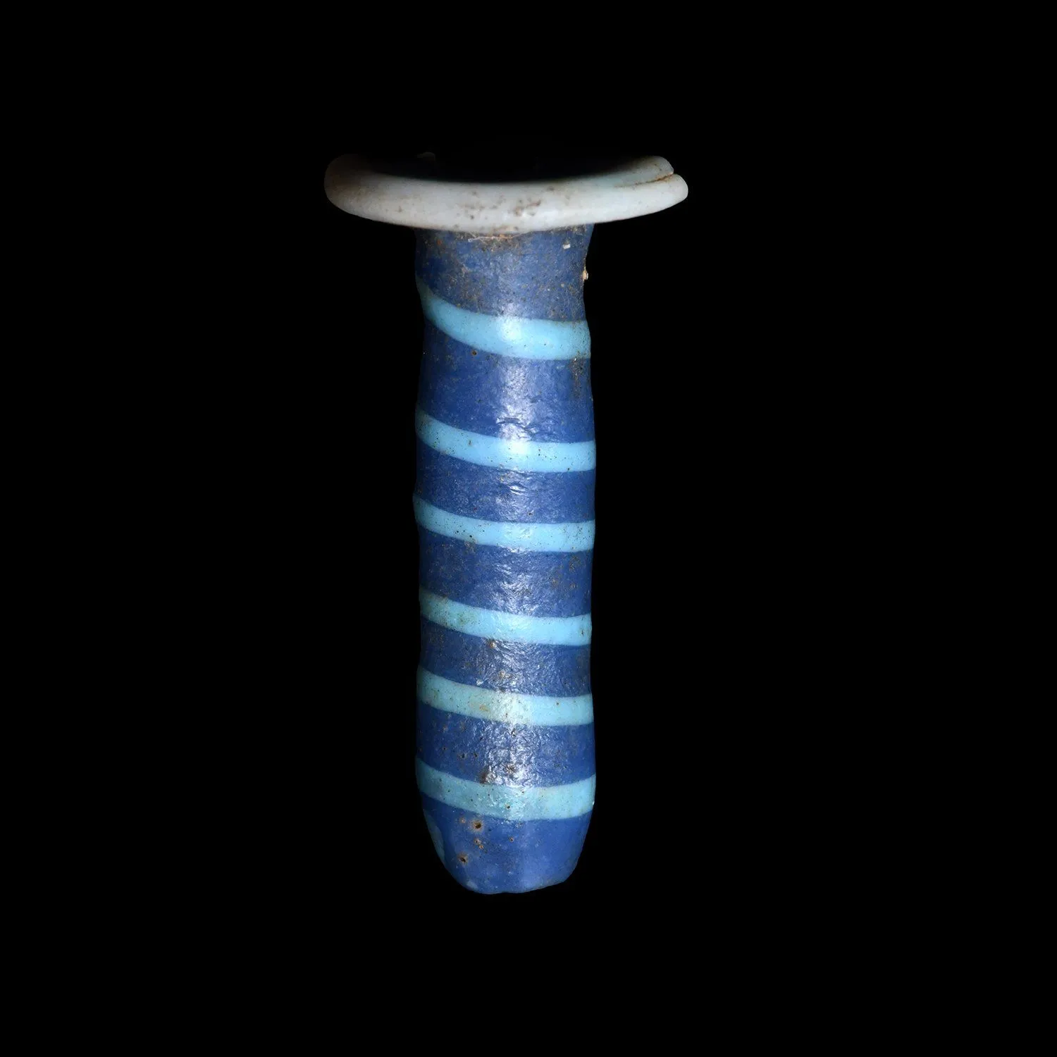 An Egyptian Glass Ear Stud, Late 18th dynasty ca. 1350 - 1295 BCE