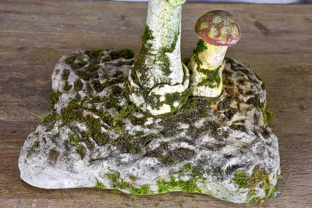 Antique French mushroom garden stool