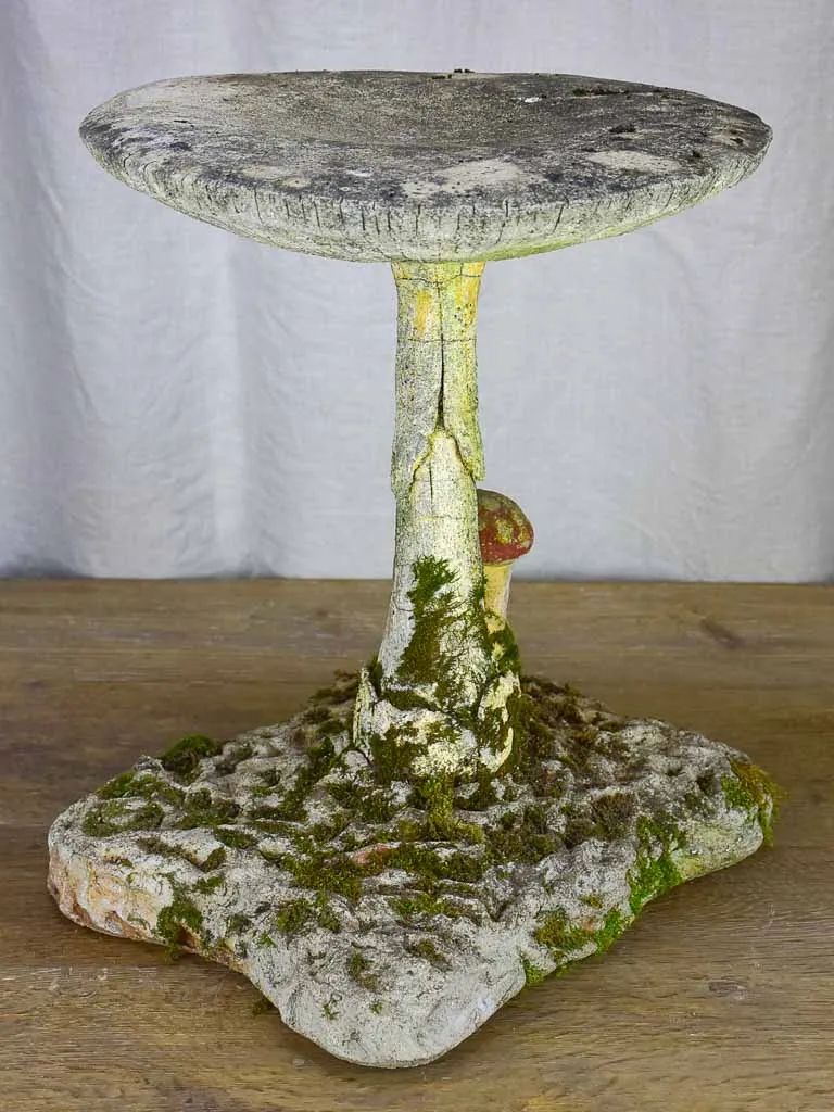 Antique French mushroom garden stool