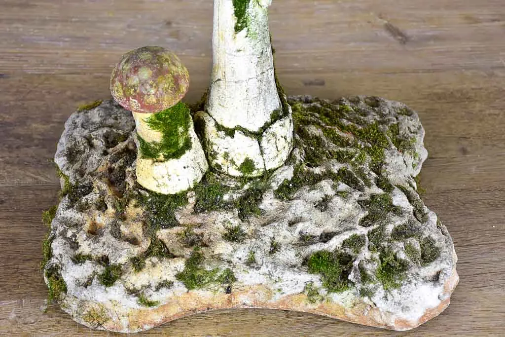 Antique French mushroom garden stool