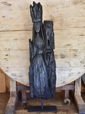 Antique French statue of a saint from a church