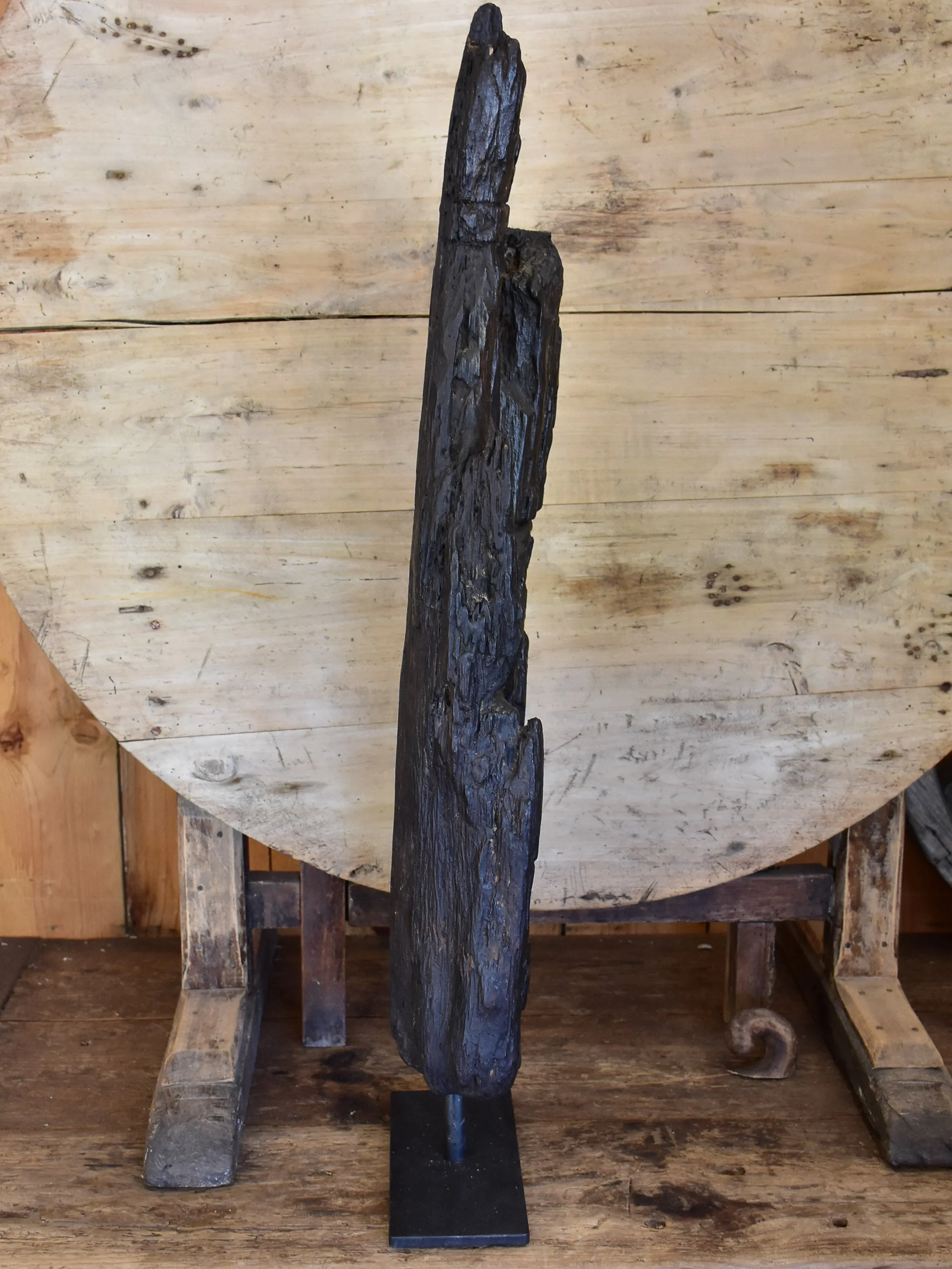 Antique French statue of a saint from a church