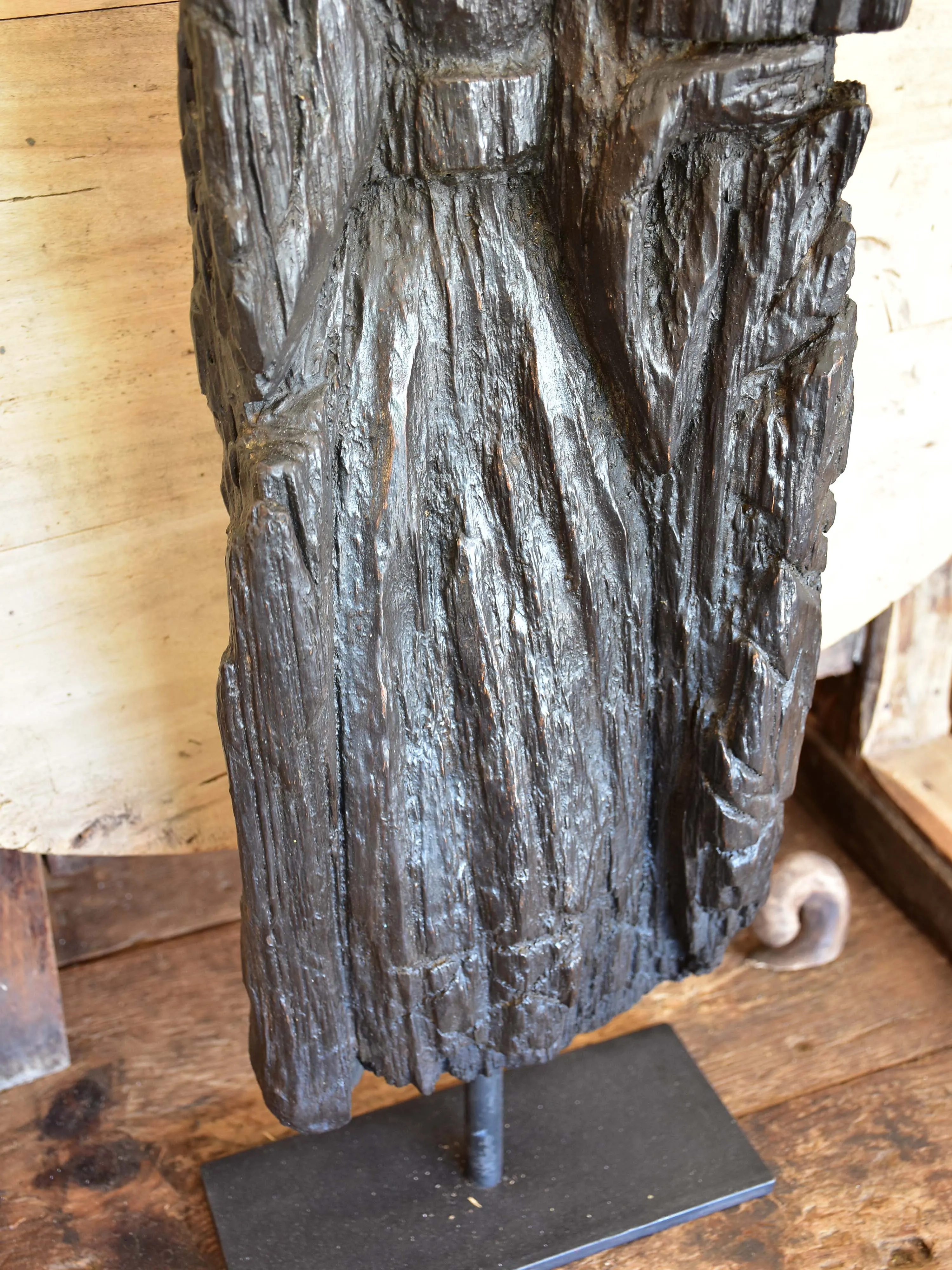 Antique French statue of a saint from a church