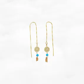 Auspicious Origin Tassel Threader Earrings