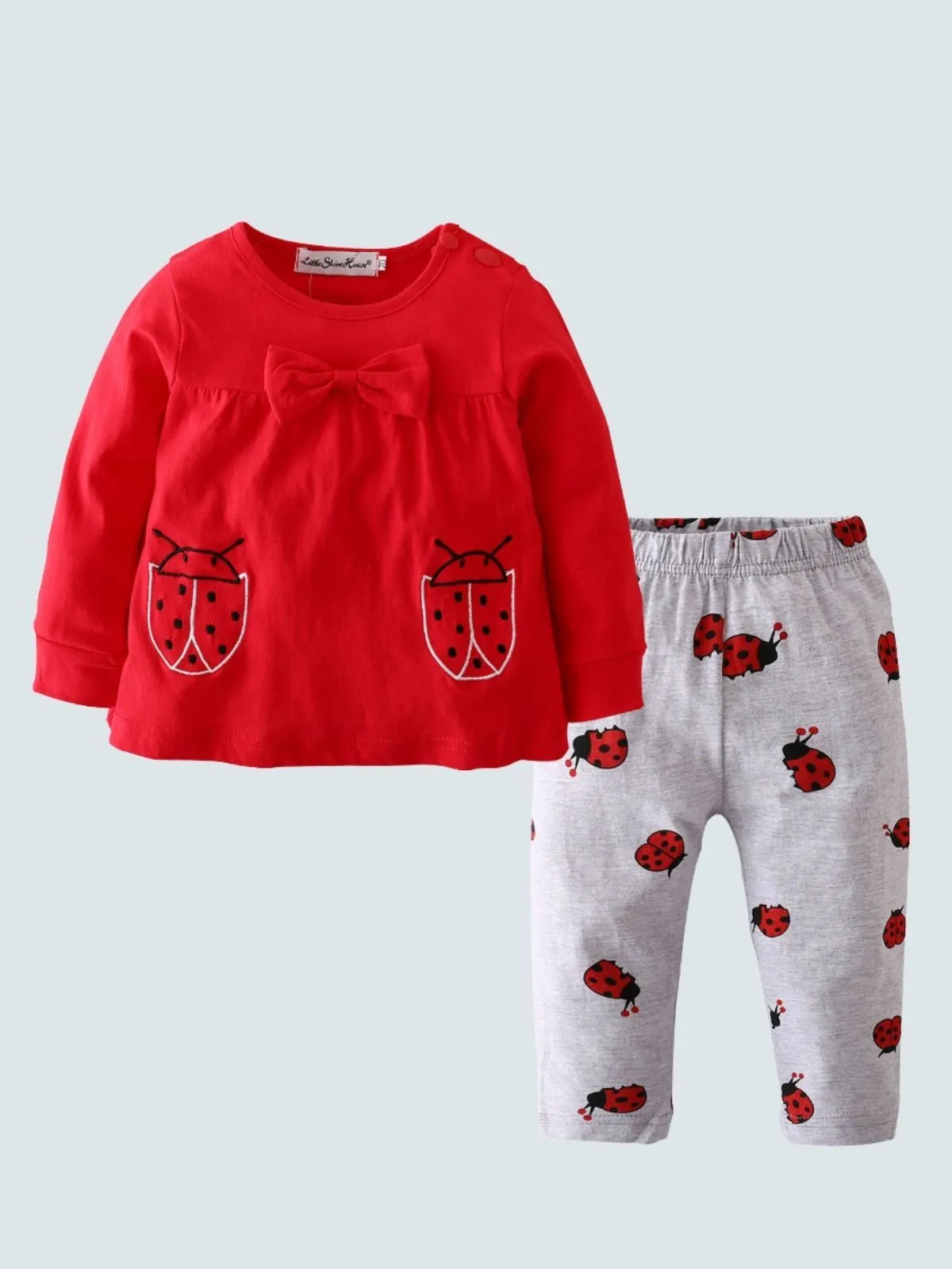 Baby Little Ladybug Long Sleeve Top and Pants Set