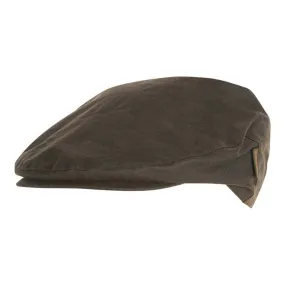 Barbour Cheviot Wax Mens Flat Cap - Olive