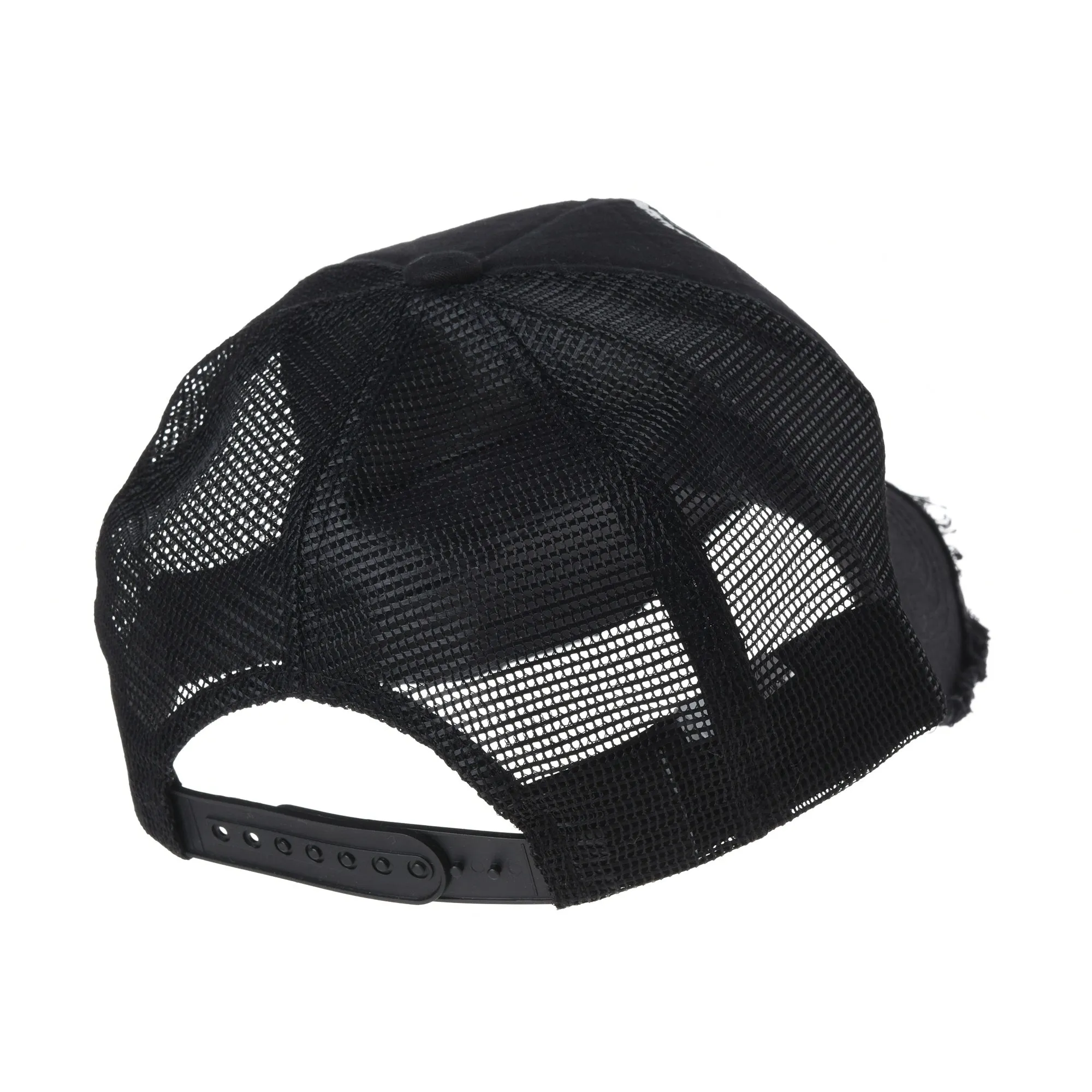Baseball Cap Bats Cross Meshed Distressed Trucker Hat KR1644