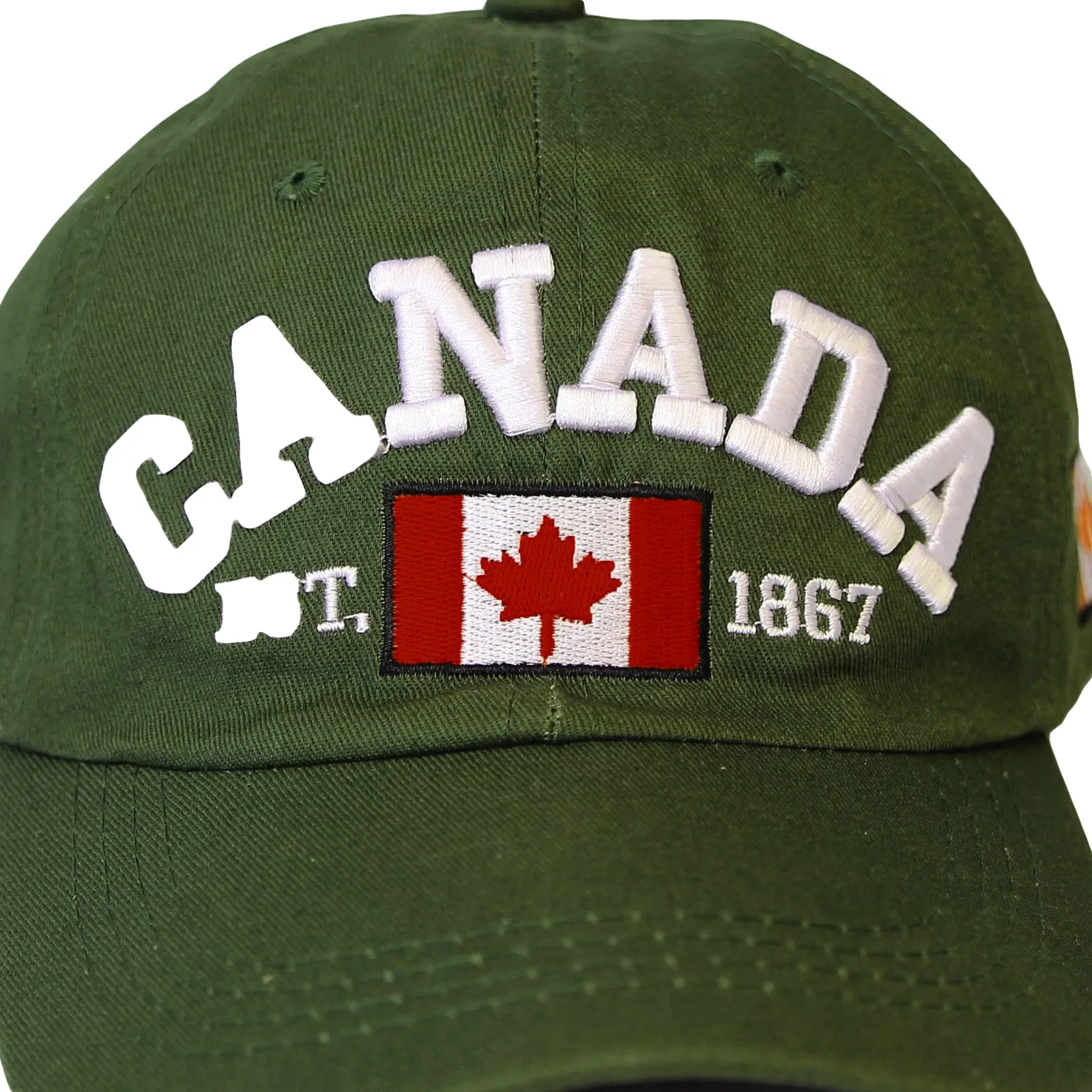 Baseball Cap Canada Flag Maple Leaf Embroidery Dad Hat For Men Women LX1382