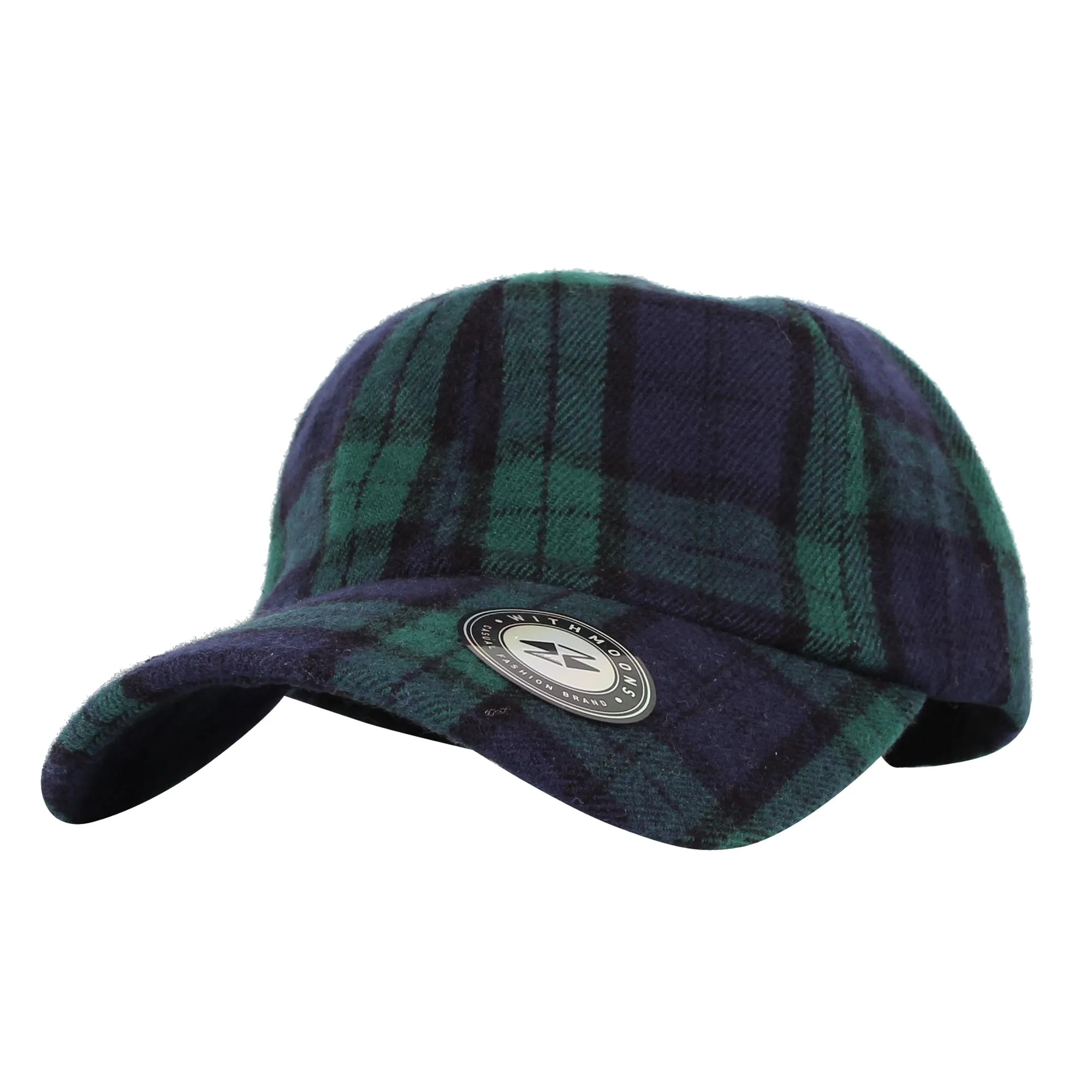 Baseball Cap Tartan Plaid Check Winter Cotton Hat KR11087