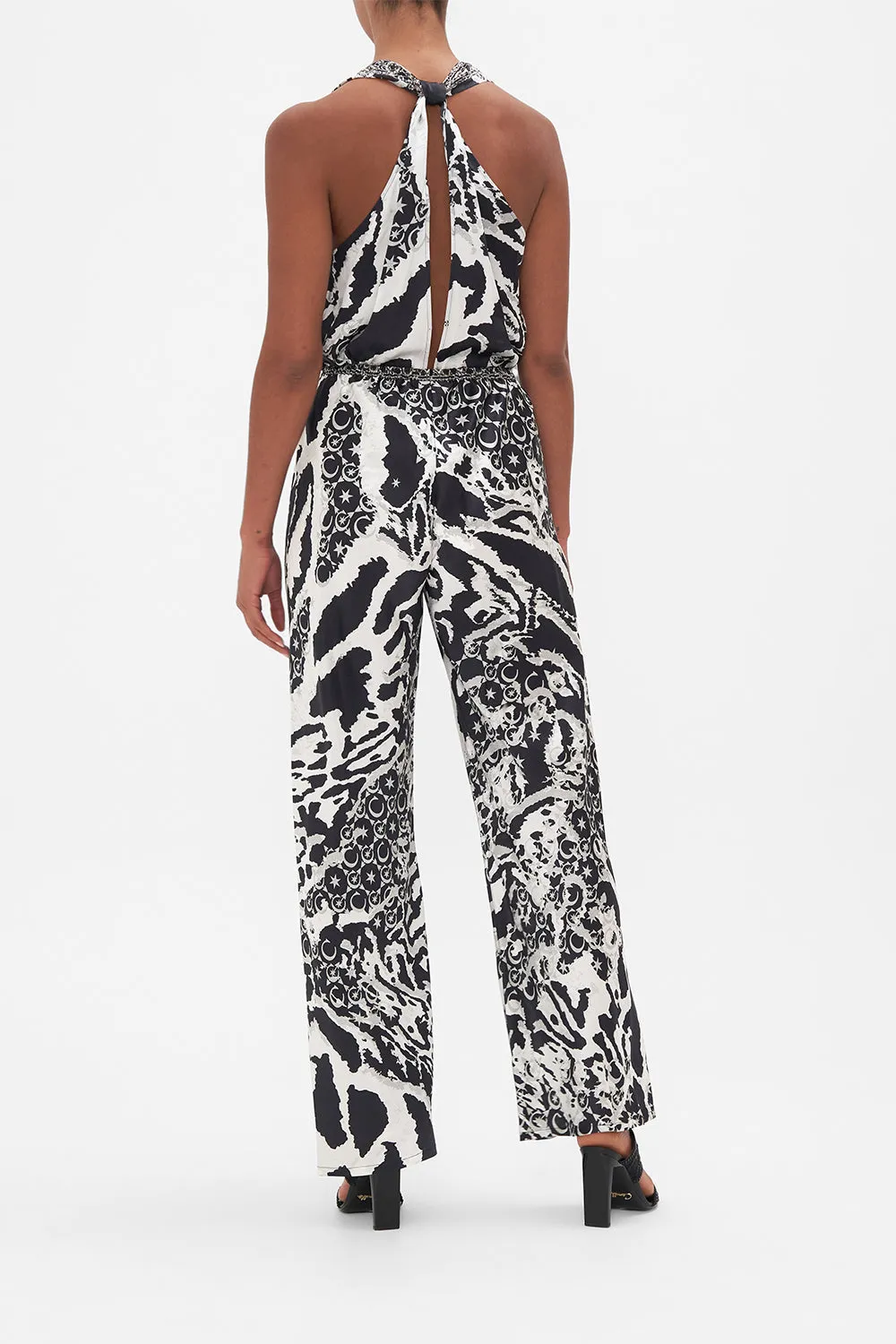 BIAS CUT DRAWSTRING PANT FELINE FANTASY
