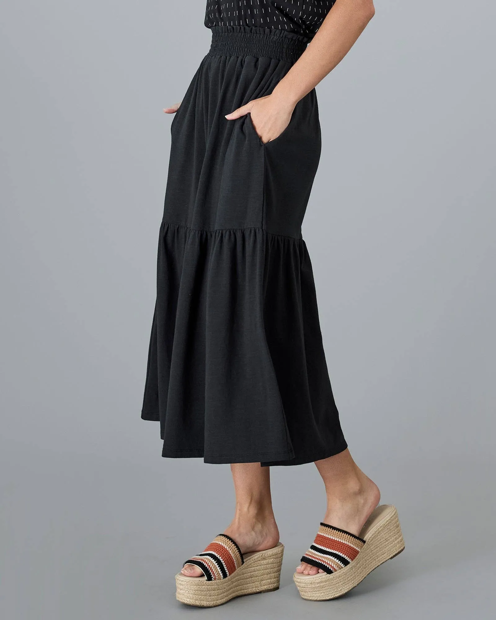 Black Beauty Signature Midi Skirt