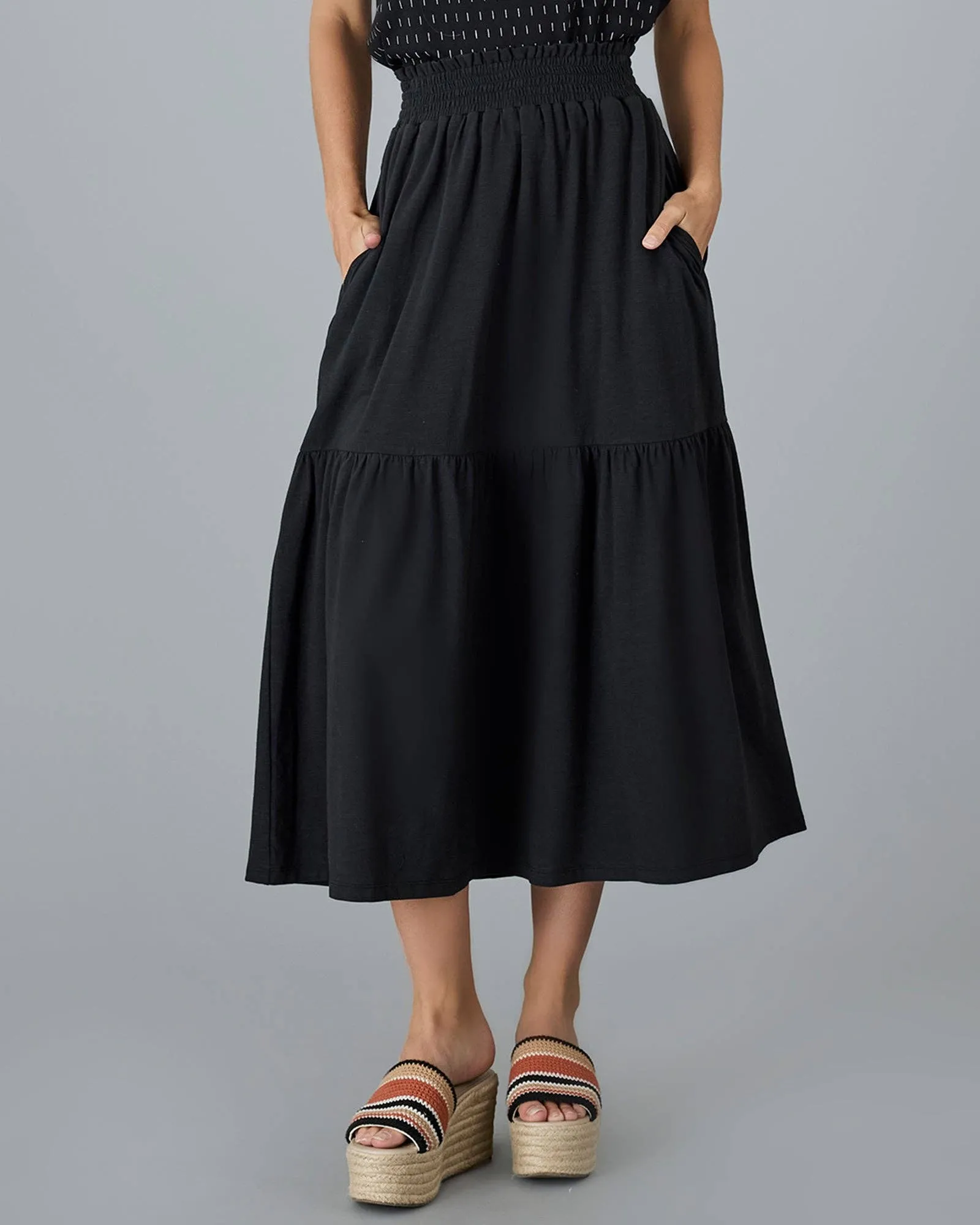 Black Beauty Signature Midi Skirt