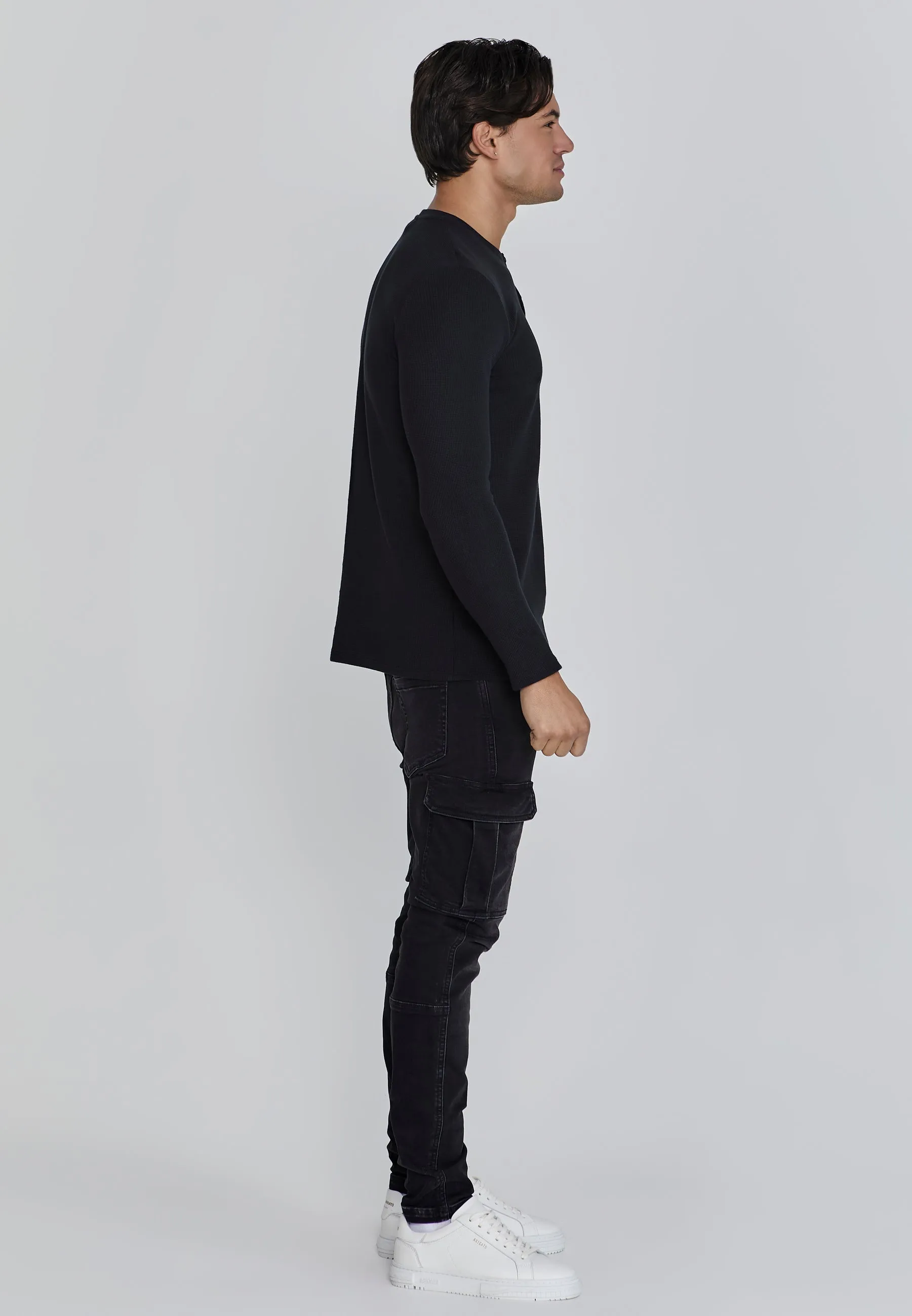 Black Henley T-Shirt