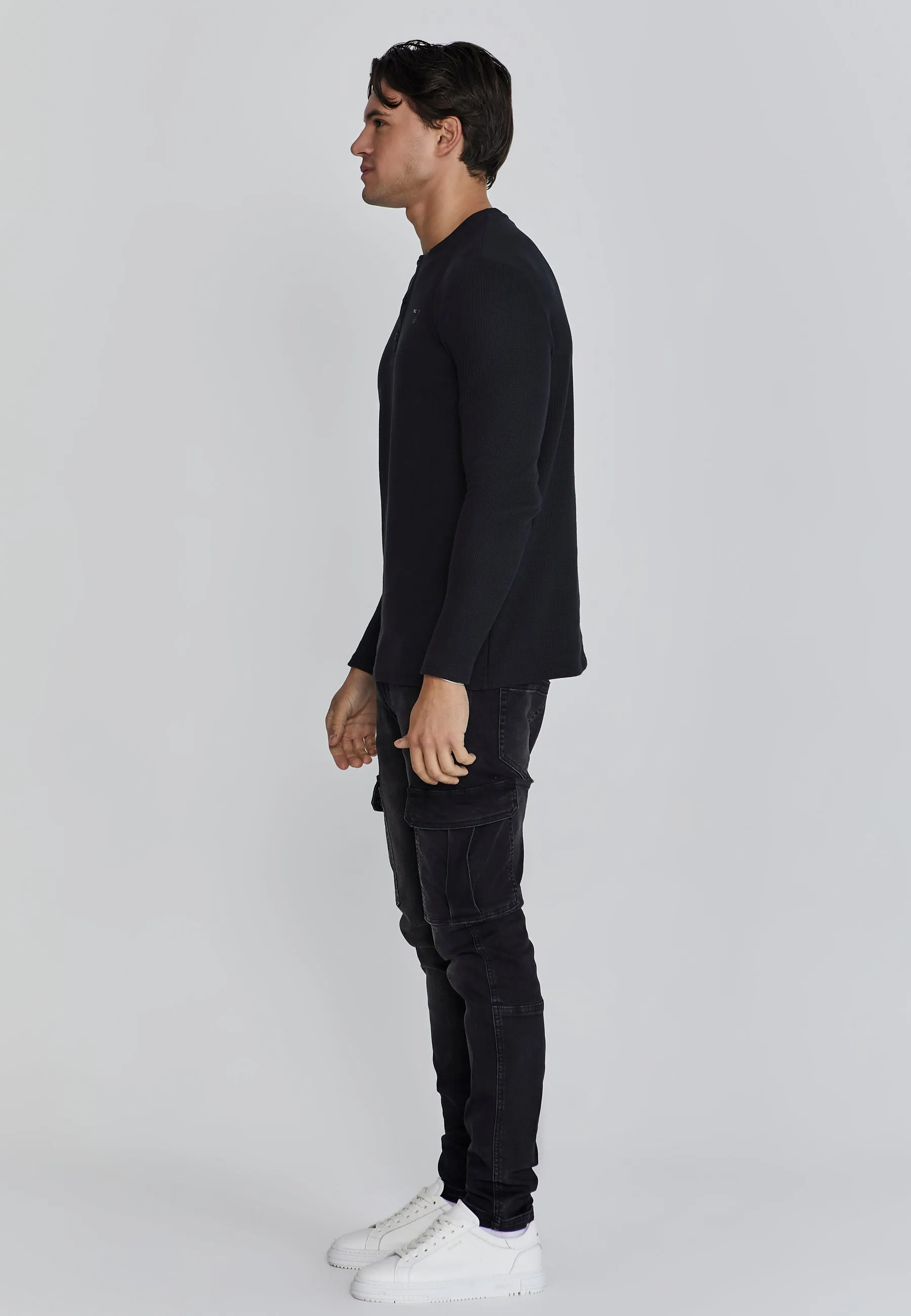 Black Henley T-Shirt
