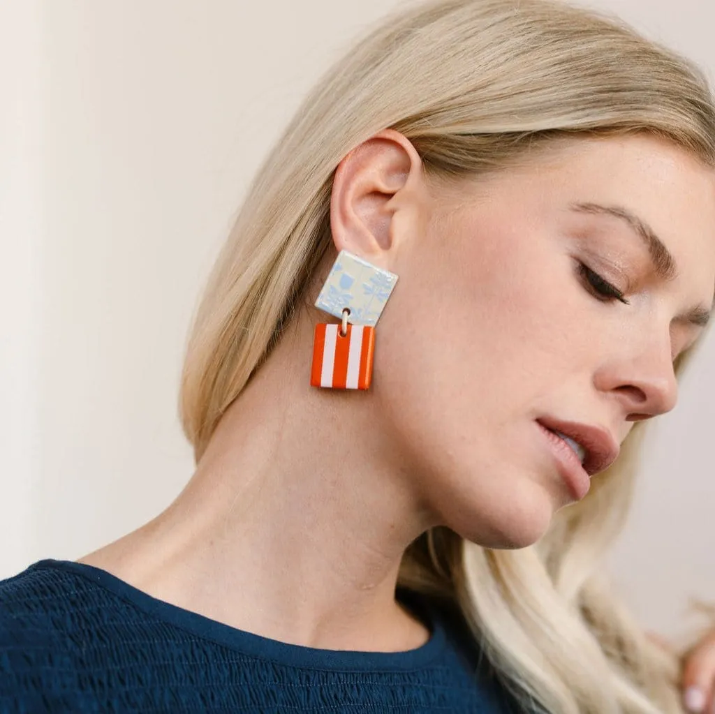 Bloom Double Block Earrings