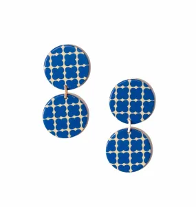 Blue Dot Double Dangles