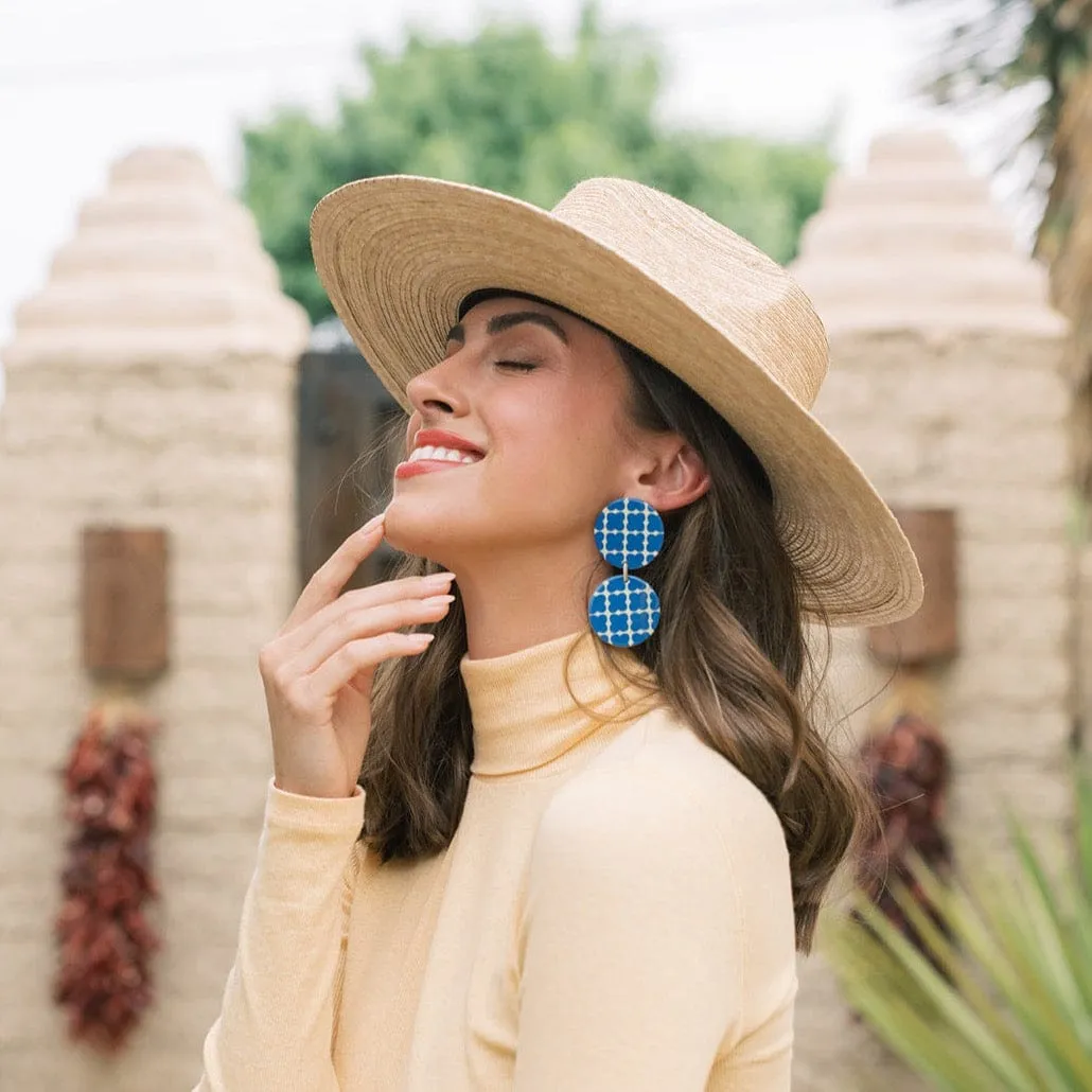 Blue Dot Double Dangles