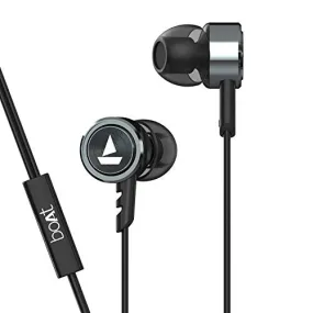 boAt BassHeads 122 Wired in Ear Earphones with Heavy Bass, Integrated Controls and Mic (Gun Metal)