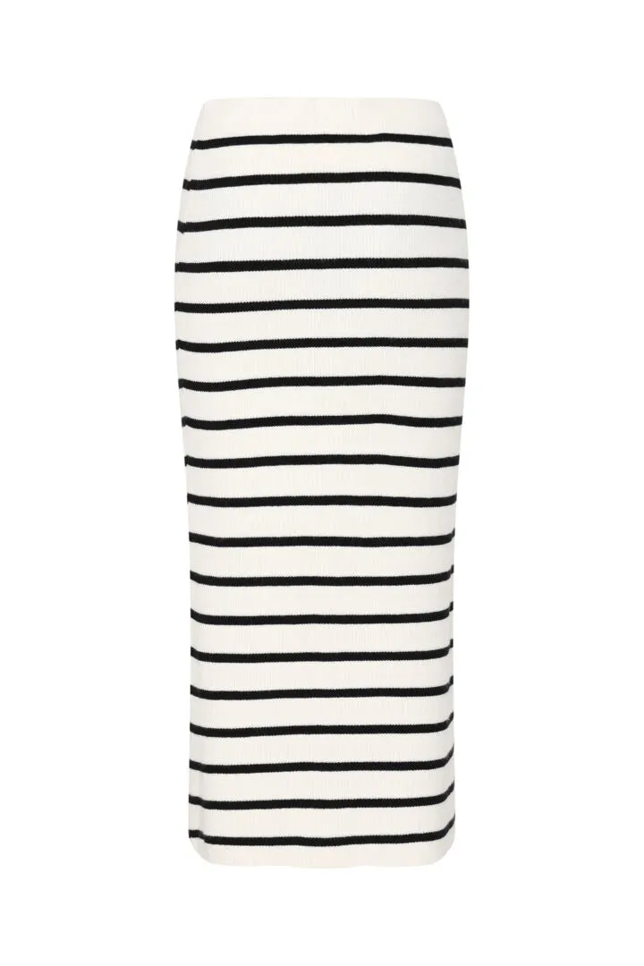 Boston Skirt - Birch/Black stripe