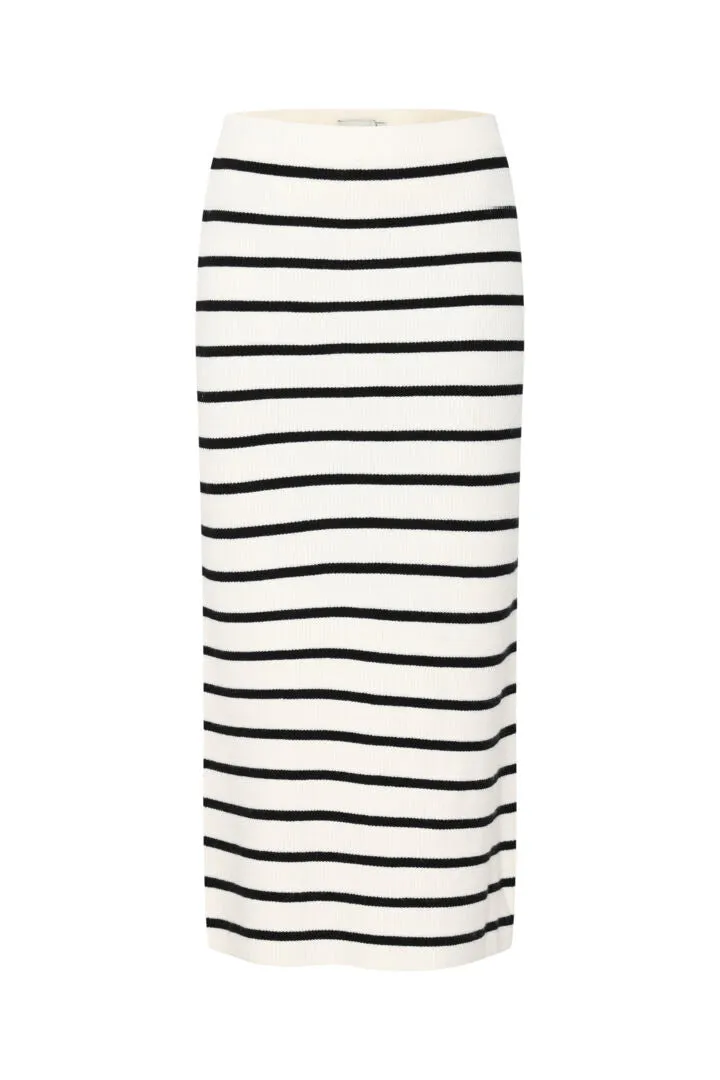 Boston Skirt - Birch/Black stripe