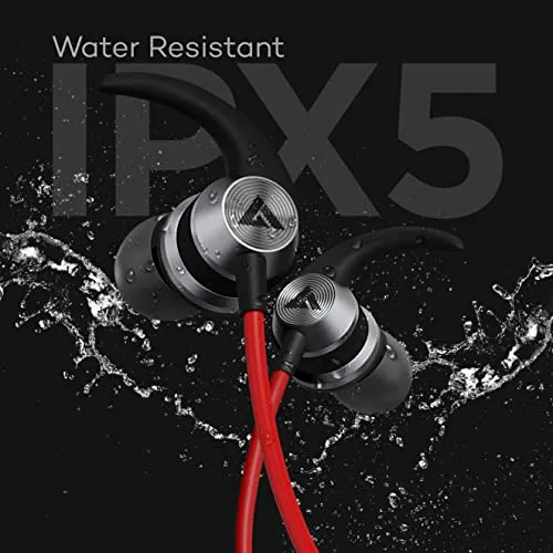Boult Audio BassBuds X1 in-Ear Wired Earphones with 10mm Extra Bass Driver and HD Sound with mic(Red)