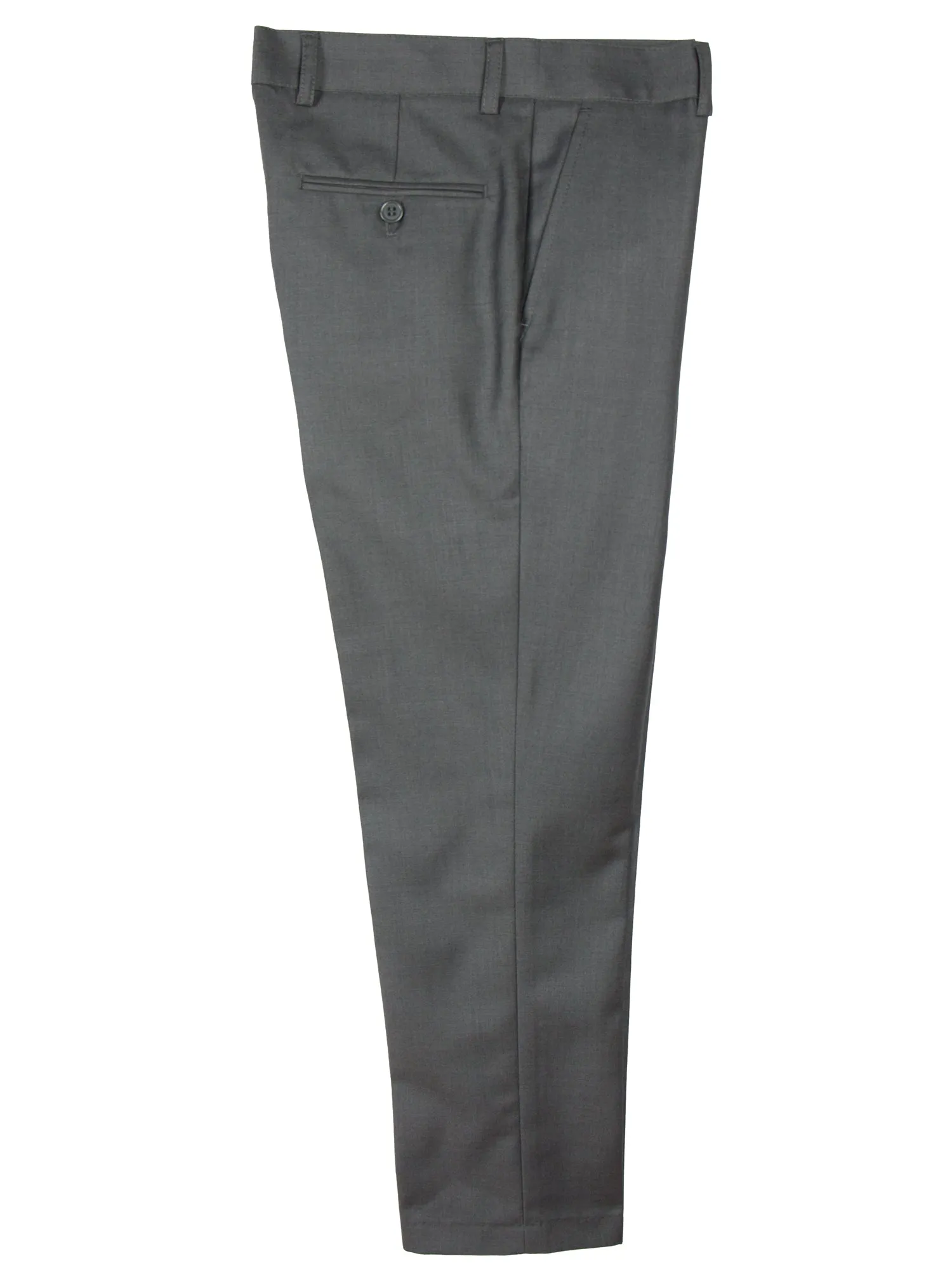 Boys' Charcoal Flat Front Dress Pants