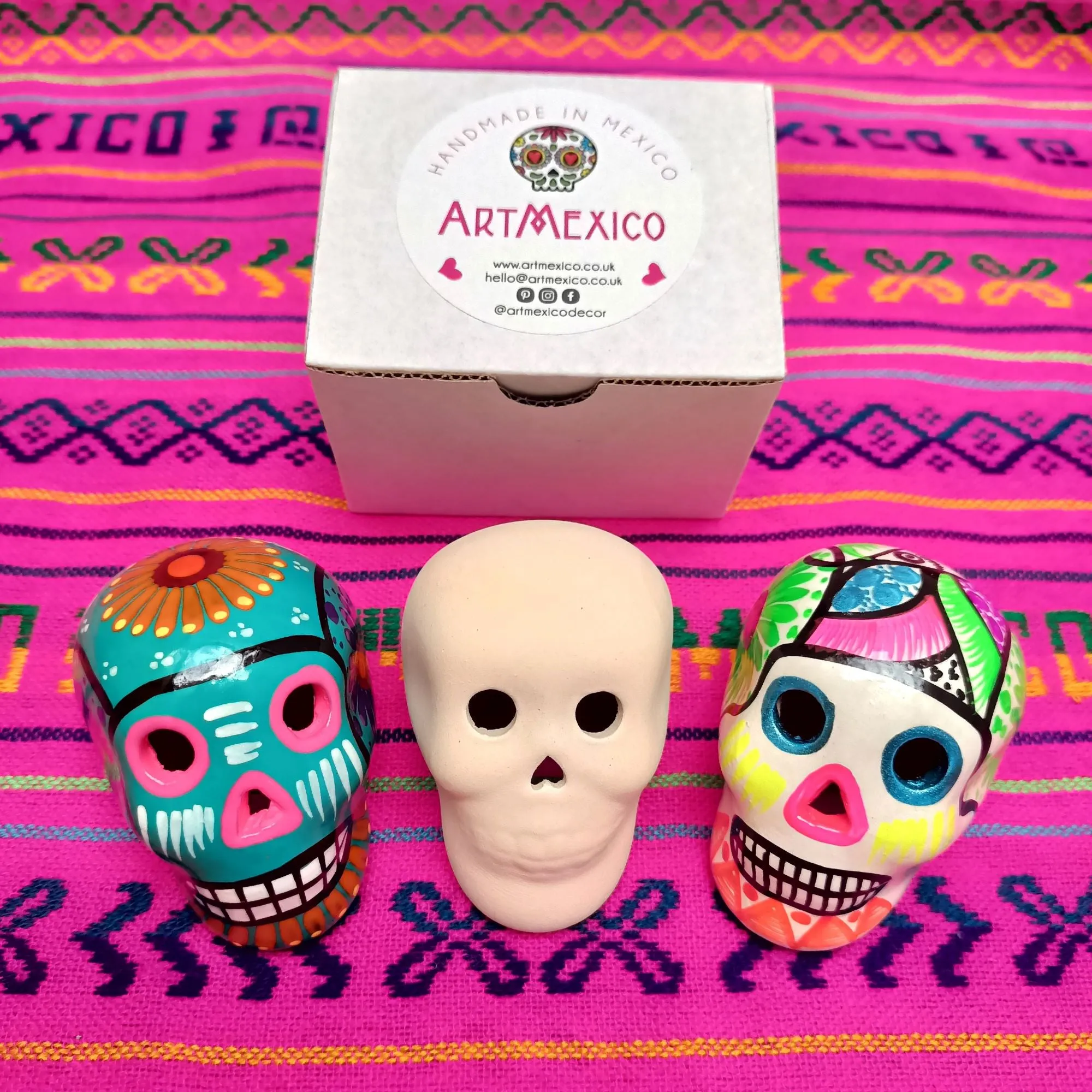 Ceramic Sugar Skulls To Paint