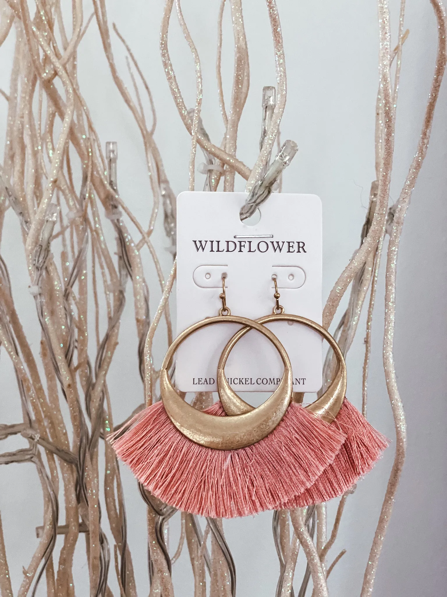 Cotton Fringe Earring