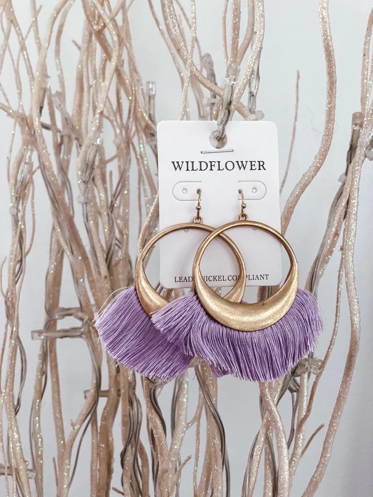 Cotton Fringe Earring