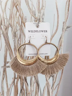 Cotton Fringe Earring