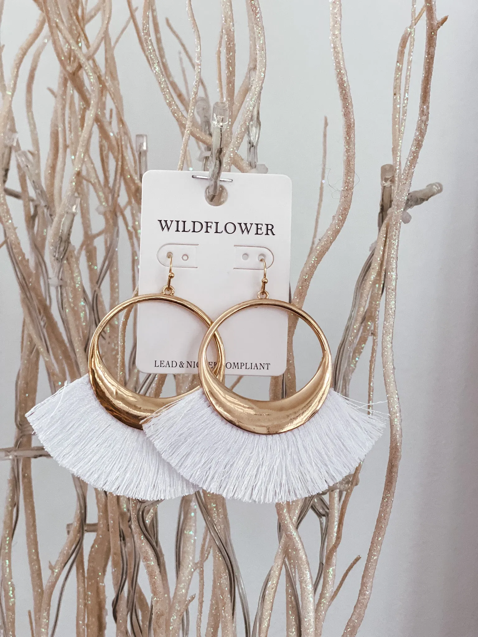 Cotton Fringe Earring